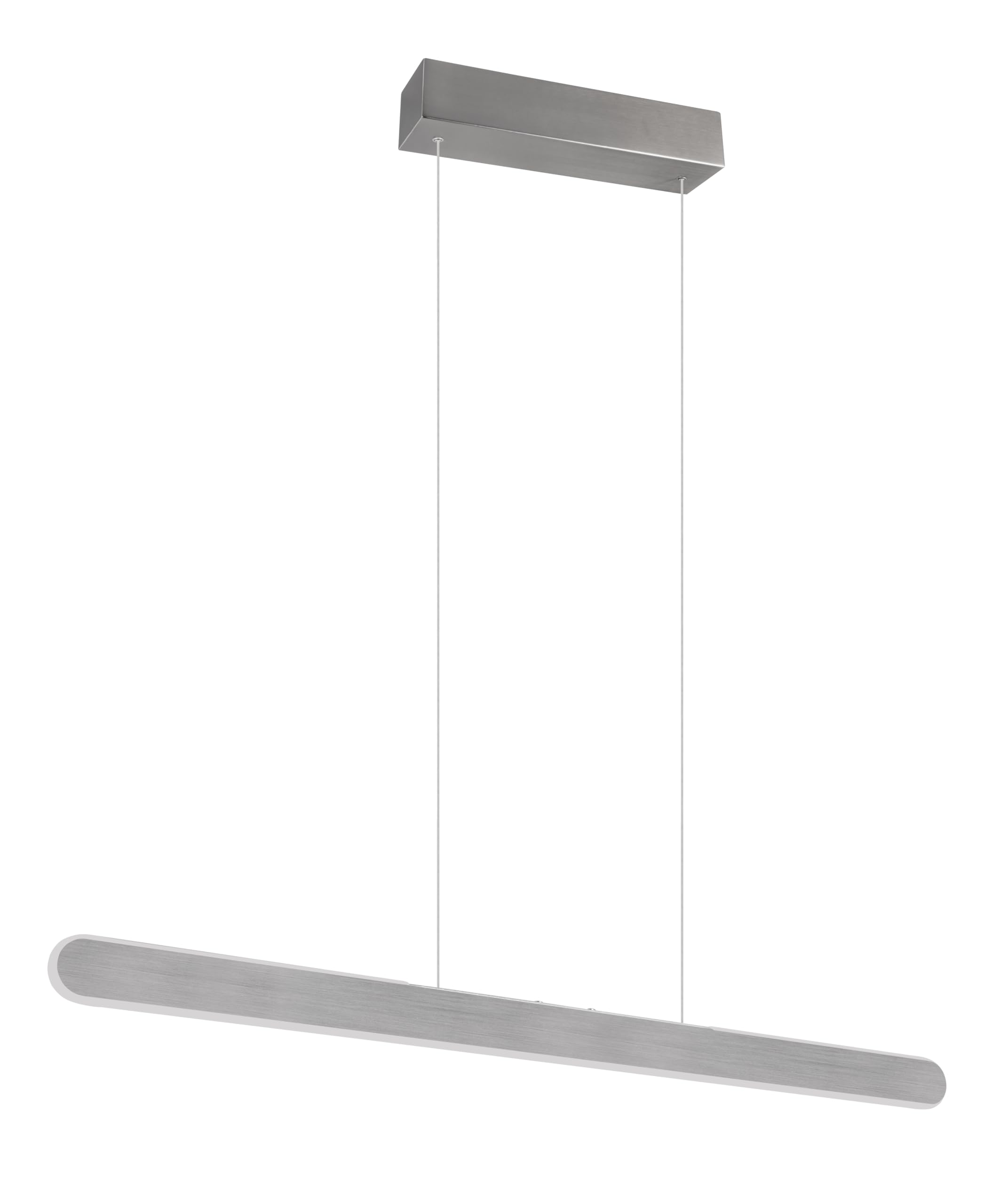 Trio Leuchten Pendelleuchte Helios 343310105, Aluminium gebürstet, inkl. 28 Watt LED, Touch Dimmer, Lichtfarbe einstellbar, Silber mit Gebürsteter Oberfläche |