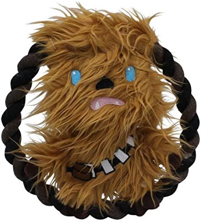Star Wars for Pets Plush Chewbacca Rope Frisbee Dog Toy | Soft Star Wars Squeaky Dog Toy | Adorable Toys for All Dogs, Official Dog Toy Product of Star Wars for Pets