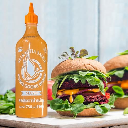 Image of Flying Goose Sriracha Mayo Sauce • Vegan • Gluten Free, 24.68 fl oz ℮ 730 ml (Pack of 2)