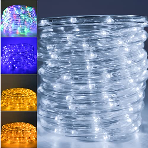Randaco Tuyau lumineux LED de 20 m, 480 LED extérieurs, IP20 et éclairage LED, noir avec fonction mémoire, pour jardin, fête, mariage, Halloween, blanc froid Cover