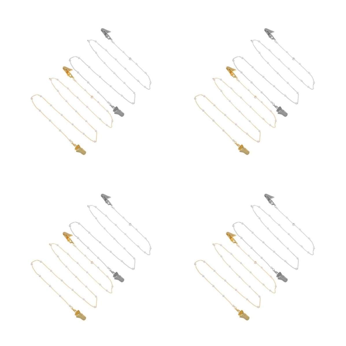 TOPBATHY 8 Piezas Cadena de Cuentas para Gafas y Mascarilla para Mujer