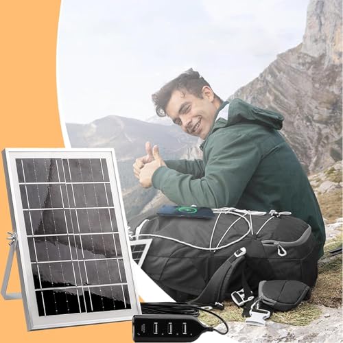Cargador de panel solar compacto con 4 puertos USB de alta eficiencia energética 3