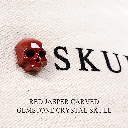 Skullis Gem Skull Canvas Bag, Red Jasper Carved Crystal Skull, Chic & of Huge Capacity, for Both Women & Men - Leisure Handbag/Portable/Single Shoulder/Crossbody2