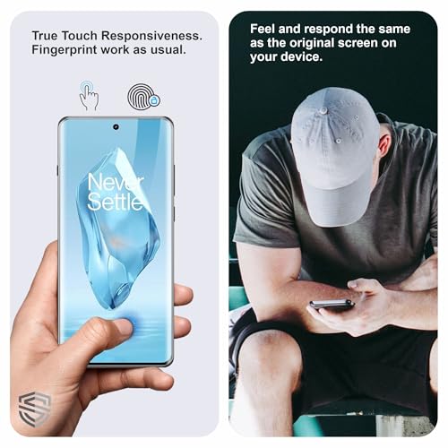 Image of TPU hydrogel Edge to Edge Screen Protector Guard For OnePlus 12R and Honor X9b (6.78 Inch) With Installation Kit | Fingerprint Compatible | Edge to Edge Coverage