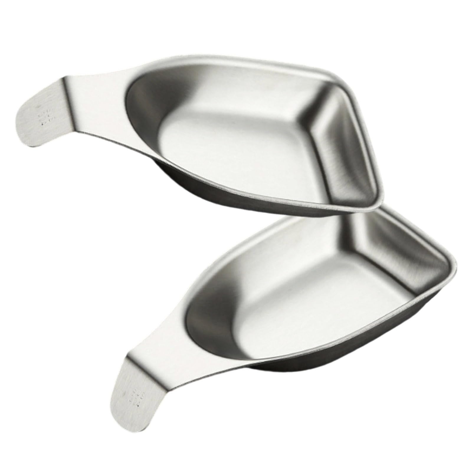 Xinsheinelry 2pc Rustproof Condiment Cups Stainless Steel Sauce Dishes for Buffets Serving Cooking Essential Appetizer Plate Stainless Steel Sauce Dishes