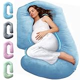 Almohadas de embarazo para dormir – Soporte de almohada de cuerpo completo en forma de V, espalda