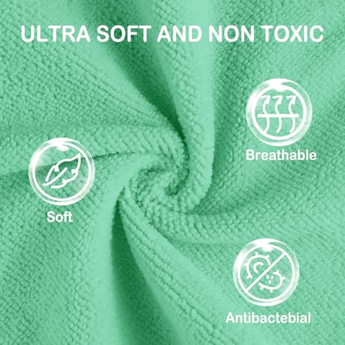 Image of Viviland Baby Washcloths 24 Pack, Toddler Wash Cloths for Bath, Super Soft & Absorbent Bath Towel for Newborn and Infants, Baby Towels Care for Baby's Sensitive Skin