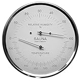 Fischer Sauna Thermometer (°Fahrenheit) & Hygrometer 6.3 Inches, 195-01F - Made in Germany