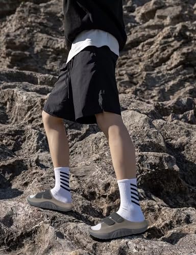 COFACE Mens Recovery Sandals Orthopedic Walking Slides for Men Adjustable Thick Cushioned Orthotic Man Plantar Fasciitis Comfort Casual Outdoor Size 7-152