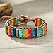 Plumiss Leather 7 Chakra Handmade Imperial Jasper Wrap Adjustable Bead Bracelet for Women Men