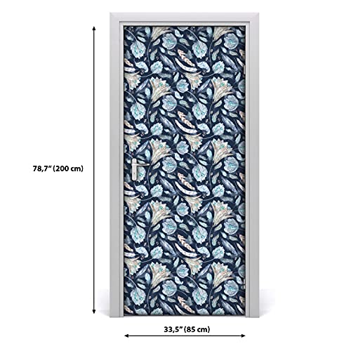 Papier peint de porte imperméable Magic-Stick au design Boho chic texturé
