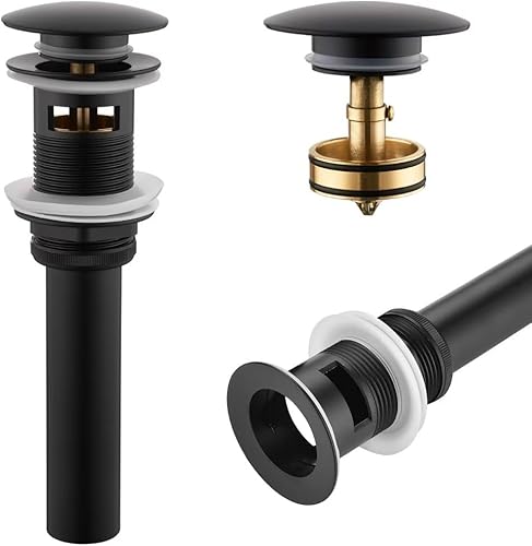 Vista 10 de KOKOSIRI C1001BR - Drenaje para fregadero de baño con recogedor de pelo desmontable, níquel cepillado con cesta coladora, antiobstrucción