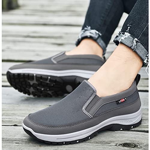 Breathable Orthopedic Travel Plimsolls, Non-Slip Air Sneakers, Men's Arch Support Slip-on Canvas Loafers4