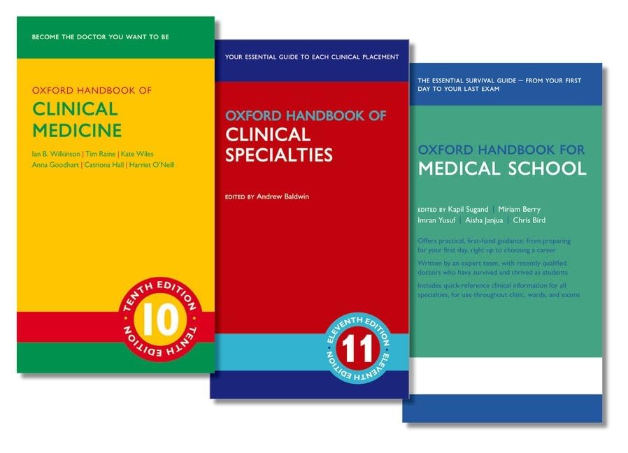 Oxford Handbook of Clinical Medicine, Oxford Handbook of Clinical Specialties, and Oxford Handbook for Medical School Pack Product Bundle – Import, 19 December 2022