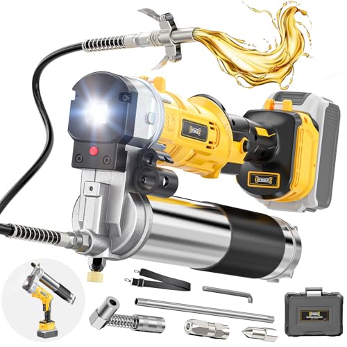 DIYtoolifz Cordless Grease Gun Compatible with DeWalt 20V Battery, 12000PSI