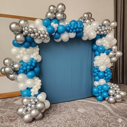 Image of Jobkoo Peacock Blue Balloons, 12 Inch 30 Pcs Turquoise Blue Balloon Teal Blue Latex Balloons Matte Dark Teal Aqua Blue Helium Balloons for Birthday Baby Shower Wedding Whale Theme Party Decorations