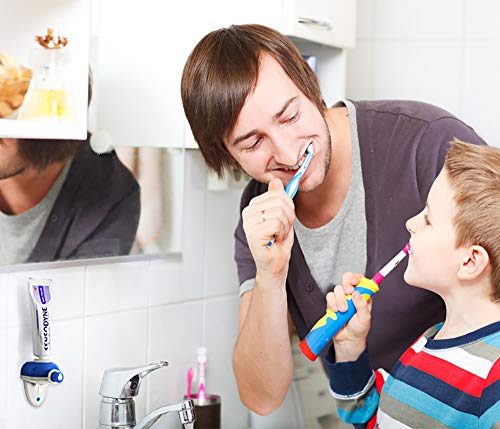OAPRIRE Toothpaste Dispenser Wall Mounted - Easy to Use, Perfect for Children and Elderly - Best Toothpaste Squeezer for Washroom Bathroom - Helps You Reduce Bathroom Clutter
