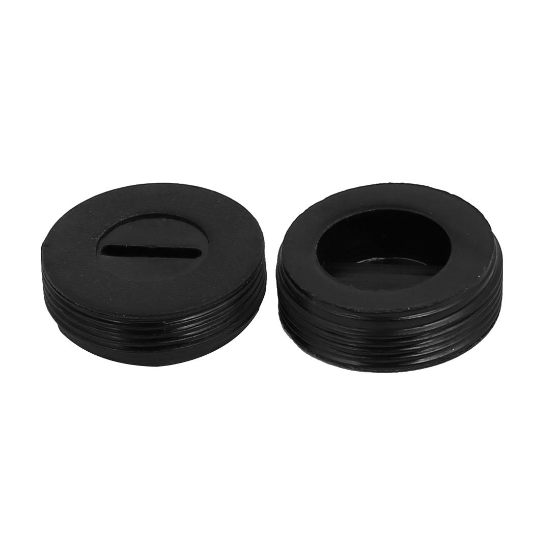 Aexit 15pcs 22mm Power tool OD Male Thread Plastic Motor Carbon Brush Holder Cap Cover Black Model:42as600qo675