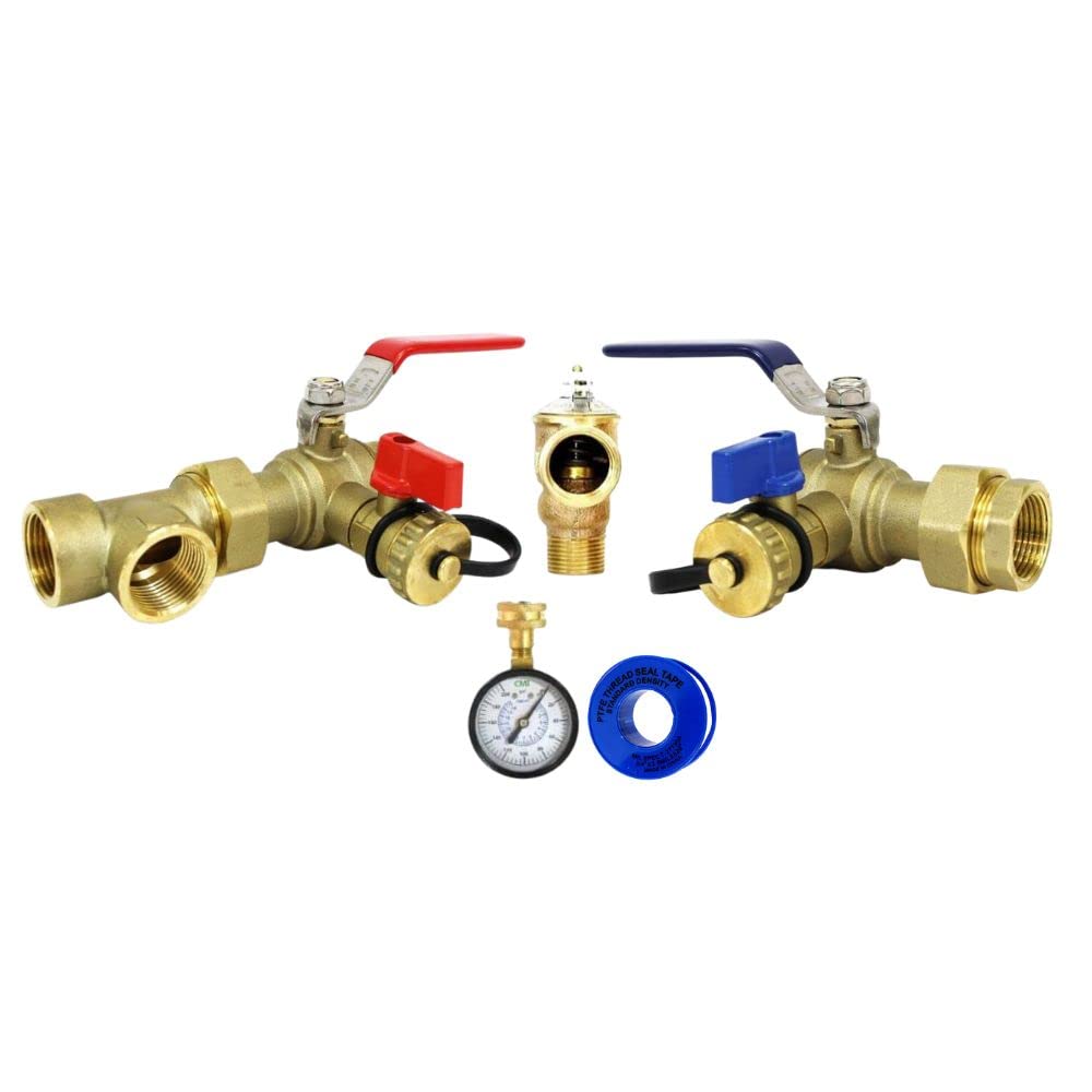 CMI Inc 3/4 inch Tankless Water Heater Isolation Service Valve with Pressure  Relief Valve, FNPT X FNPT, 3/4 Service Installation Valve (3/4 IPS NEW) -  Amazon.com