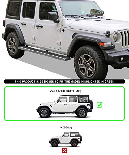 Estribos de acero inoxidable pulido 6 pulg  para Jeep Wrangler JL miniatura 2
