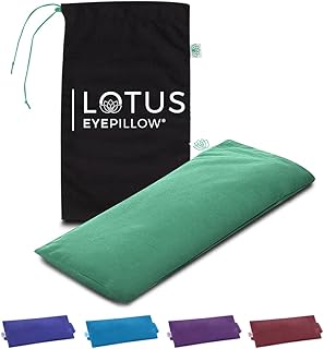 Lotus Weighted Lavender Eye Pillow|Sleeping & Meditation Mask|Yoga Eye Pillow |Lavender Aromatherapy Eye Pillow | Hot or Cold Pack| Head Ache Relief | Sleep mask Relaxing Gift Men, Women & Employees
