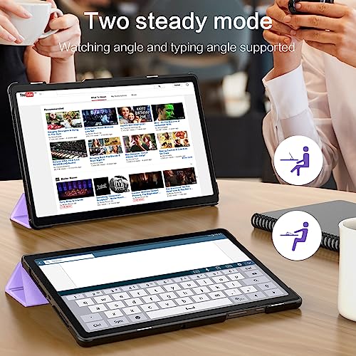 EasyAcc Hülle für Samsung Galaxy Tab A8 2022/2021 SM-X200/X205/X207, Schutzhülle Ultradünne PU Leder mit Standfunktion Kompatibel mit Glaxy Tab A8 10.5", Lavendel – Bild 8