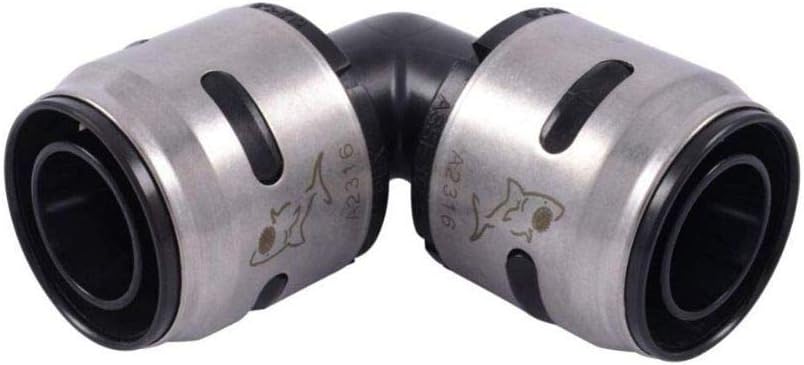 SharkBite 3/4 x 1/2 Inch EvoPEX 90 Degree Elbow, Pack of 3, Push to Connect Plumbing Fitting, PEX, K274Z3