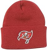 Reebok Classic Cuff Beanie Mütze – NFL Cuffed Football Winter Knit Toque Cap, Unisex-Erwachsene, rot, Einheitsgröße