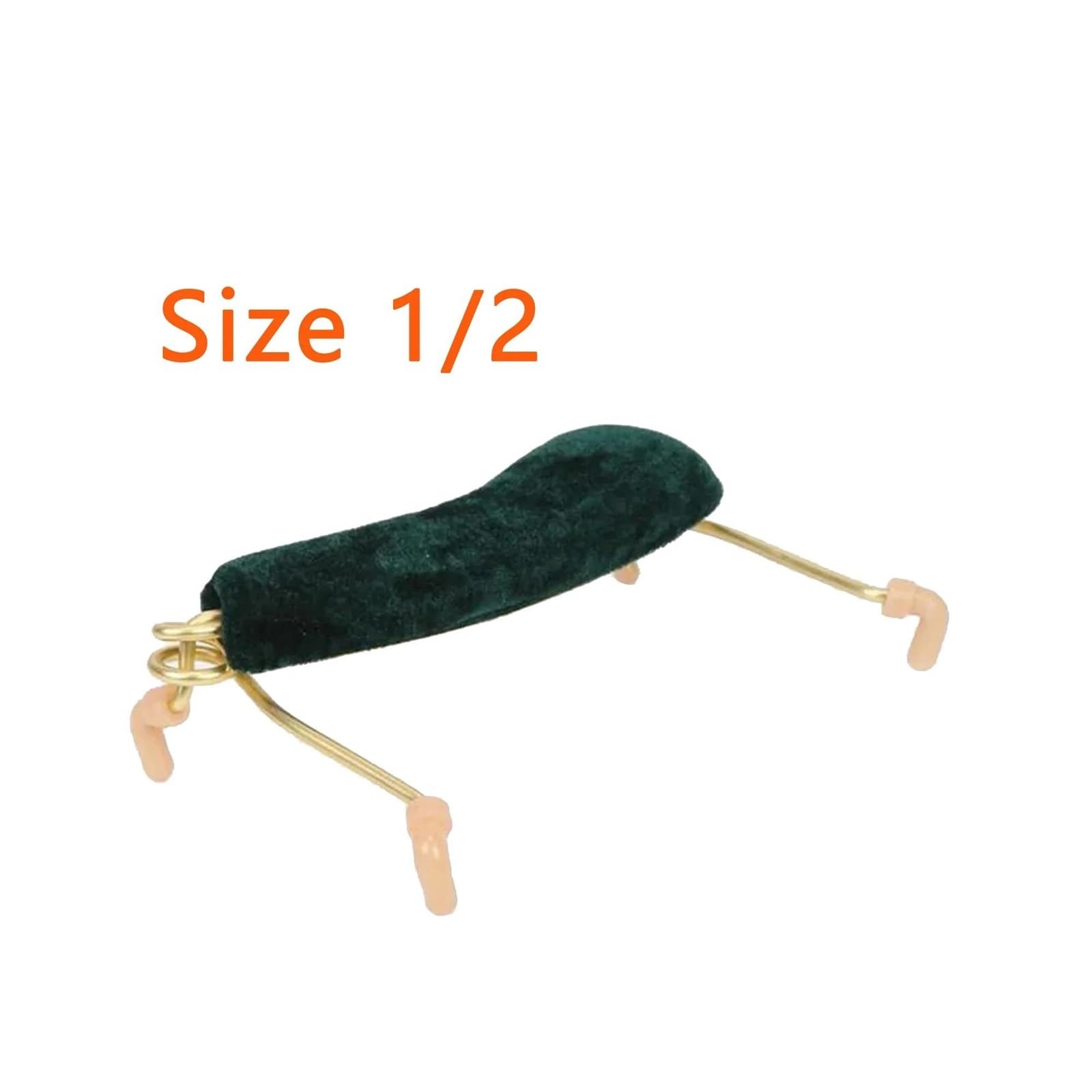 Spallaccio Per Violino Per poggiaspalla per violino principiante | Staffa di supporto 4/4 3/4 1/2 1/4 Flanella colorata morbida facile da usare(Green 1-2)