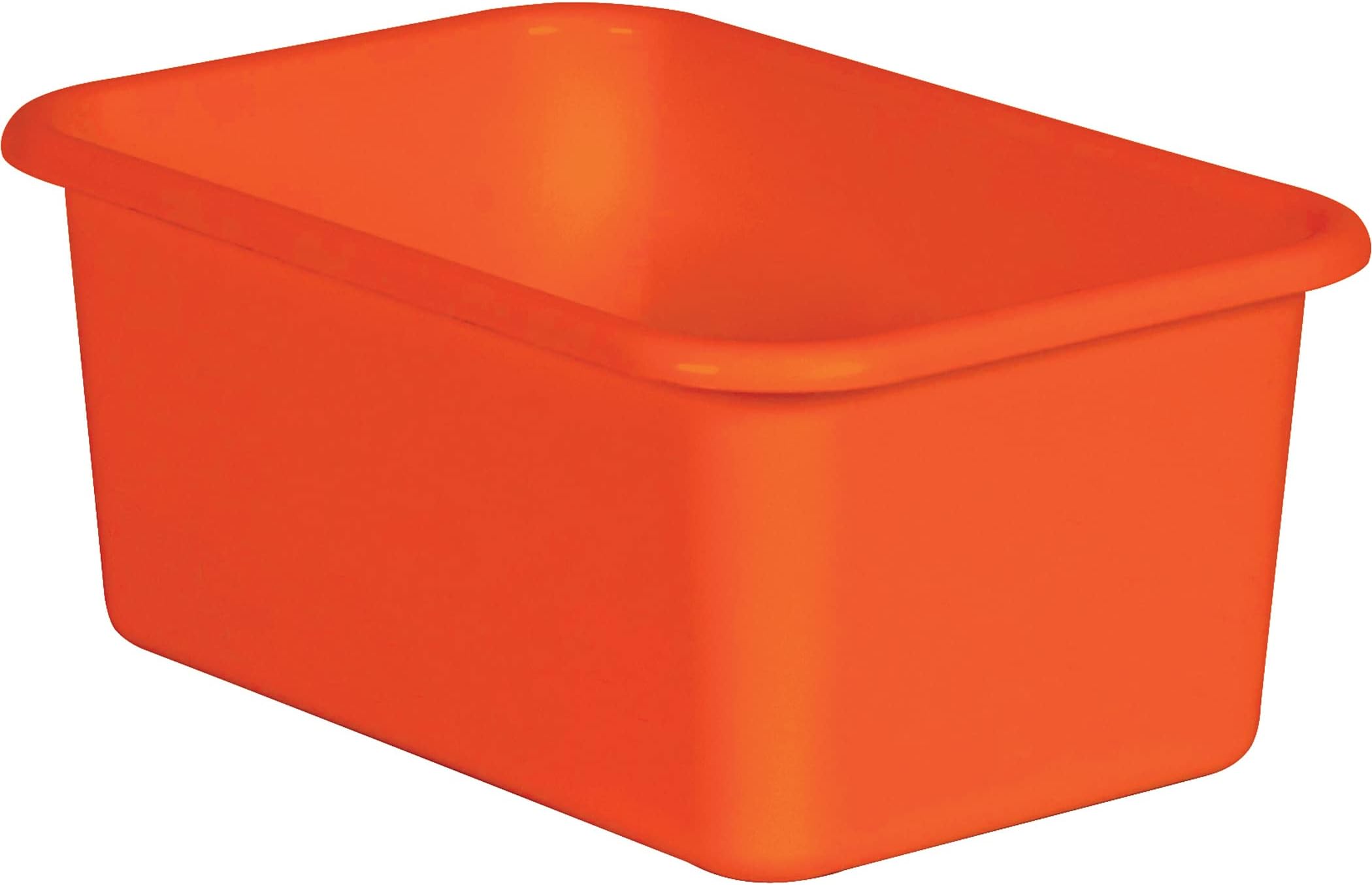 Teacher Created Resources® Orange Small Plastic Storage Bin
