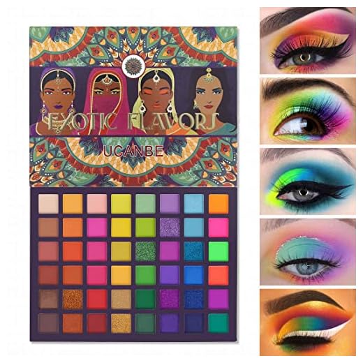 UCANBE Fard à Paupières 48 Couleurs - Palette Maquillage Yeux Shimmer Matte Hautement Pigmentées - Ombre a Paupiere Imperméable Longue Durée