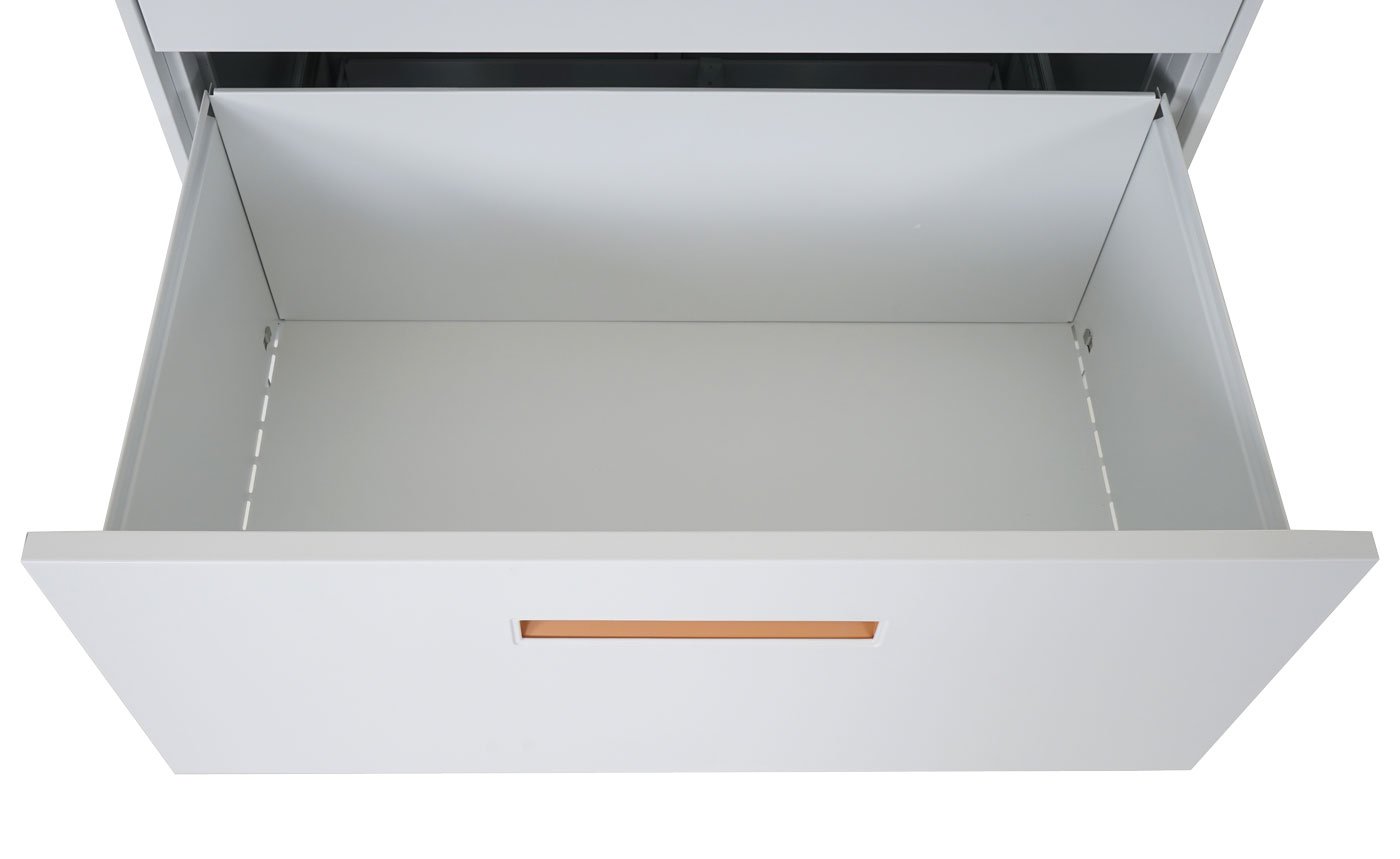 Meuble pour dossiers Suspendus Boston A10, Acier, 132x76x46 cm, Blanc