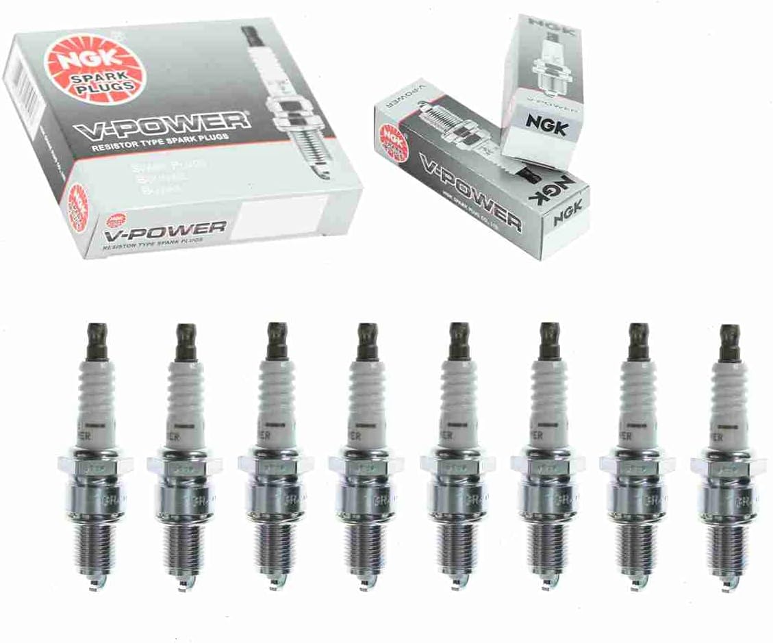 8 pc NGK V-Power Spark Plugs compatible with Cadillac Eldorado 7.7L 8.2L V8 1968-1974