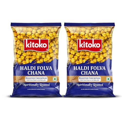 Image of Kitoko Haldi Roasted Salted Chana without Skin 200gm Pack of 2, Bhuna Chana