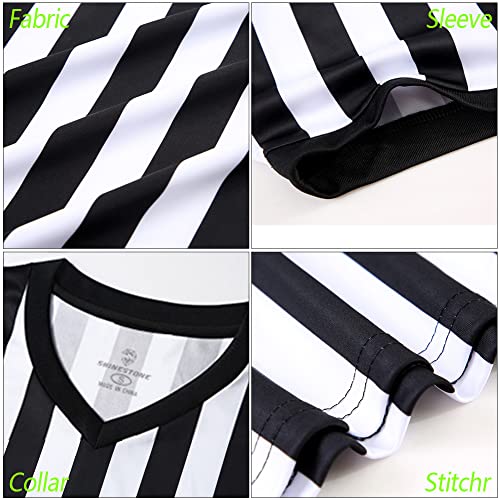 Shinestone Referee Shirt, Referee Costume Shirt For Womens And Mens, V Neck Referee Umpire Shirt Jersey For Football, Soccer And Sports For Christmas (Small) #TOP5