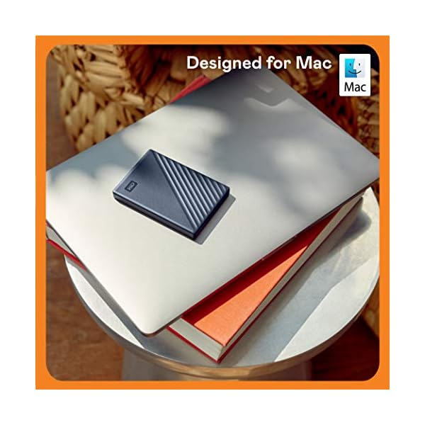 WD My Passport for Mac externe Festplatte 4 TB (mobiler Speicher, USB-C-fähig, herunterladbare Software, Passwortschutz, Mac kompatibel, einfach einzusetzen) mitternachtsblau – Bild 4
