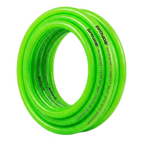Image of Prayag Garden Pipe 15 Meter(49.21 Feet) | Flexible PVC Water Hose Pipe for Gardening, Car Wash & Home Cleaning | Lightweight & Durable, Braided - Green(15Meter, 1 Inch)