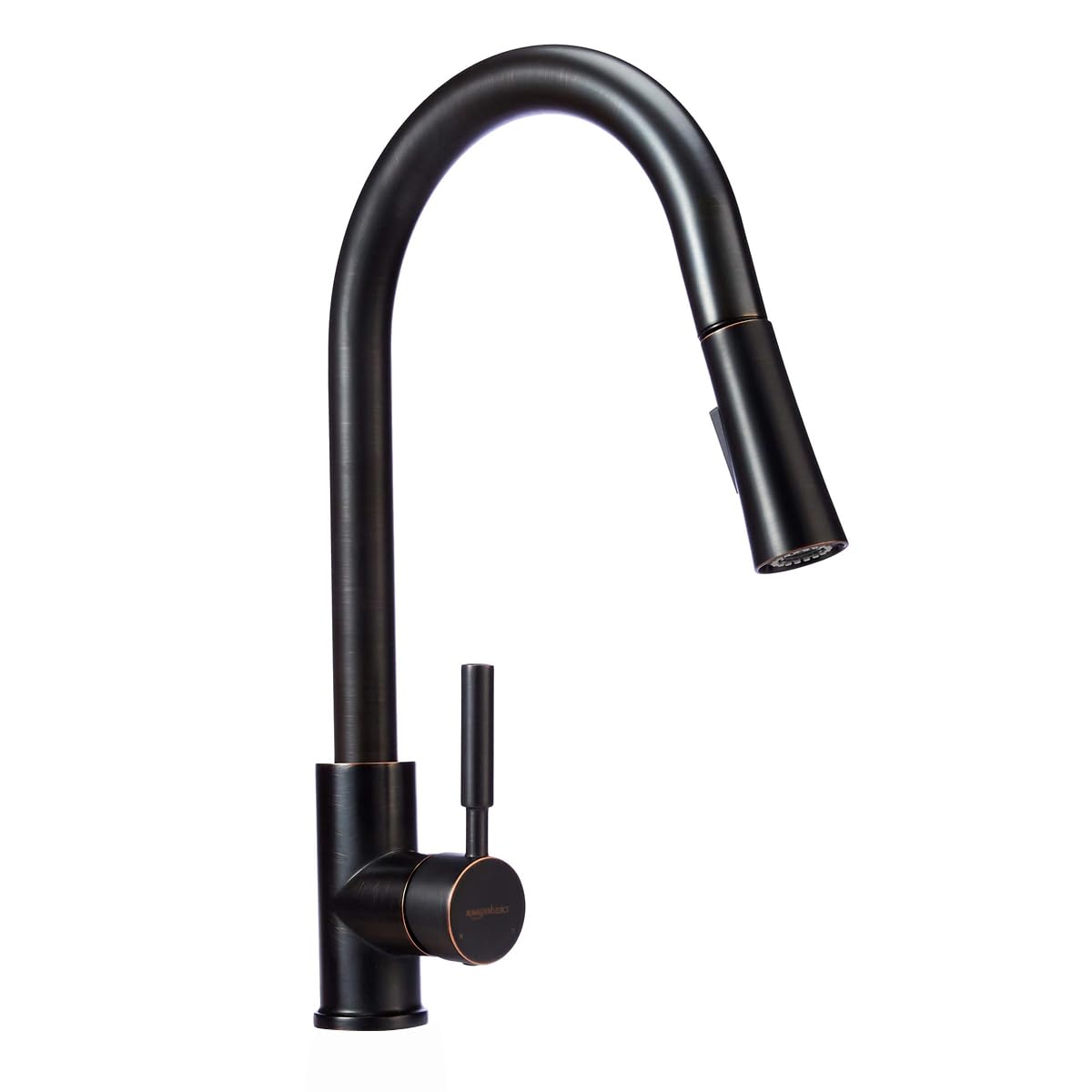 Amazon Basics AB-KF706-OR Modern Single-Handled Kitchen Pull-Down Sprayer Faucet, Oil-Rubbed Bronze