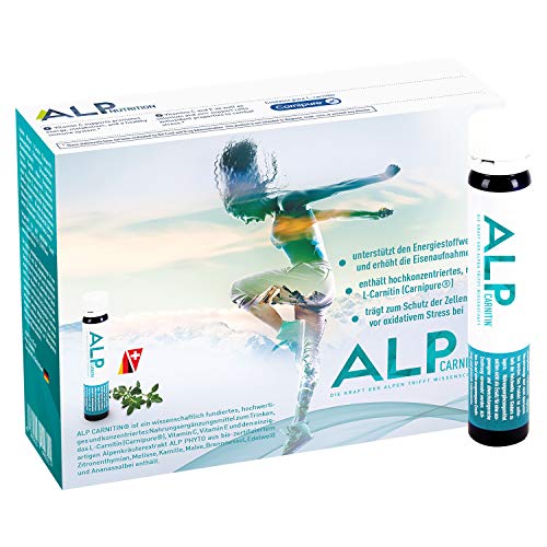 ALP CARNITIN L-Carnitin Liquid Trinkampullen 14x25 ml Pre Workout Shot mit Carnitin hochdosiert Vitamin C E für Energie-Stoffwechsel und Immunsystem