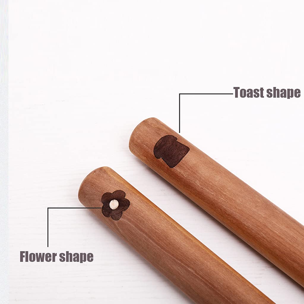 Rodillo De Cocina, Palo De Fideos De Madera De Olivo para Hornear Pasta, Pizza, Pastel, Galleta, Rodillo De Masa De Madera - Herramientas para Hornear,C30*3cm