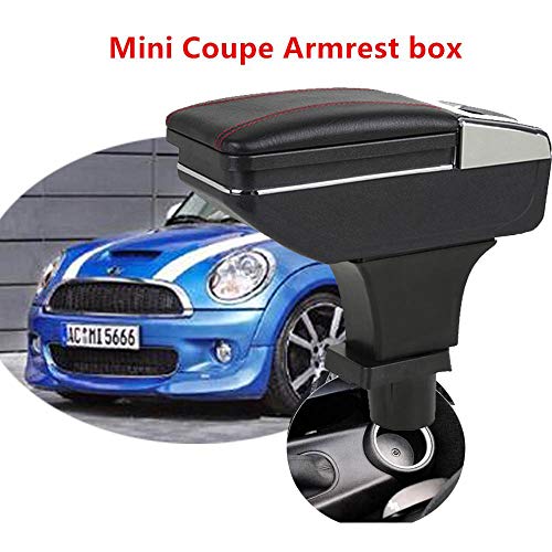 Caja central para reposabrazos de coche para Mini Couper Coupe, con soporte para taza