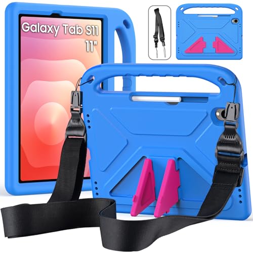 Coque Samsung Tab S11 2025 anti-glisse avec poignée et bandoulière