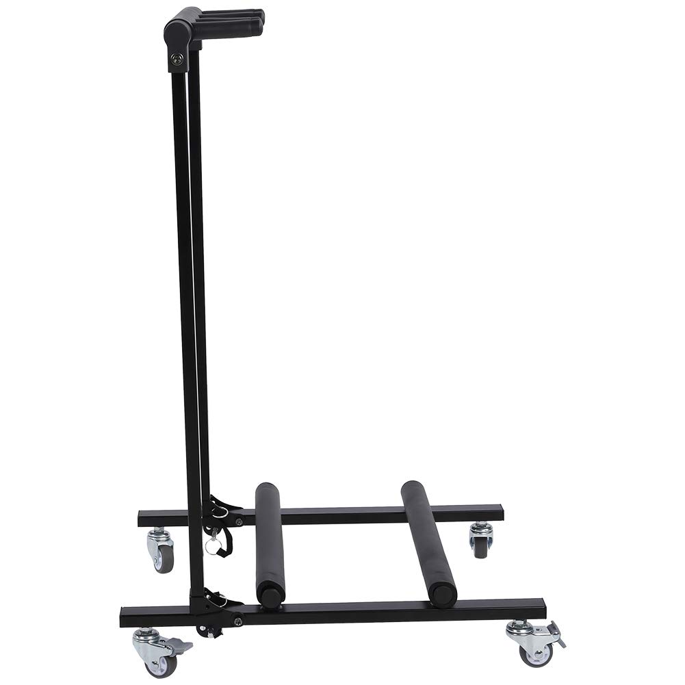 Gitarrenständer für mehrere Instrumente Kompatibel mit E Gitarre und Bass Klappbar mit Rollen und Bremsfunktion Stahlrohr 71 x 48 x 81 5 cm für Musikinstrumente (FL-13L 3 Köpfe)