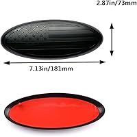 Vista 2 de Emblema superpuesto de 7 pulgadas, insignia de la bandera estadounidense para la puerta trasera de la parrilla delantera, material ABS, emblema