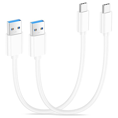Miniatura 1 de Cable corto USB A a USB C paquete de 1 pie-2, cable USB 3.13.2 de 10 Gbps de sincronización de datos de alta velocidad y carga rápida de 60 W para