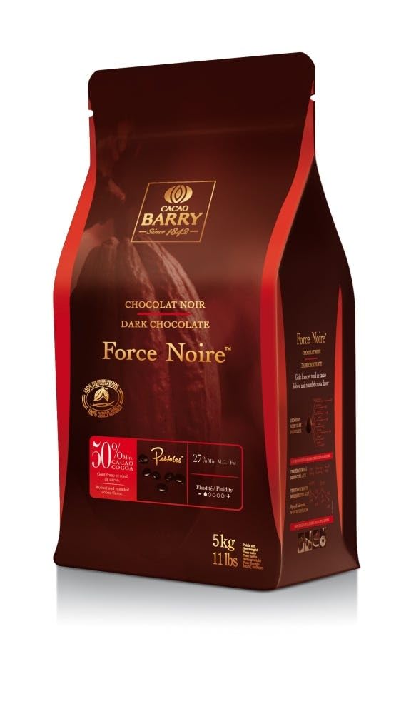 50% Force Noire Pistoles - Cacao Barry - 5 kg