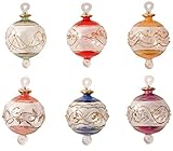 LOT 6 EGYPTIAN HANDMADE CHRISTMAS ORNAMENT GLASS