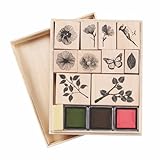 Martha Stewart Crafts Wooden Rubber Stamp Set, Nature