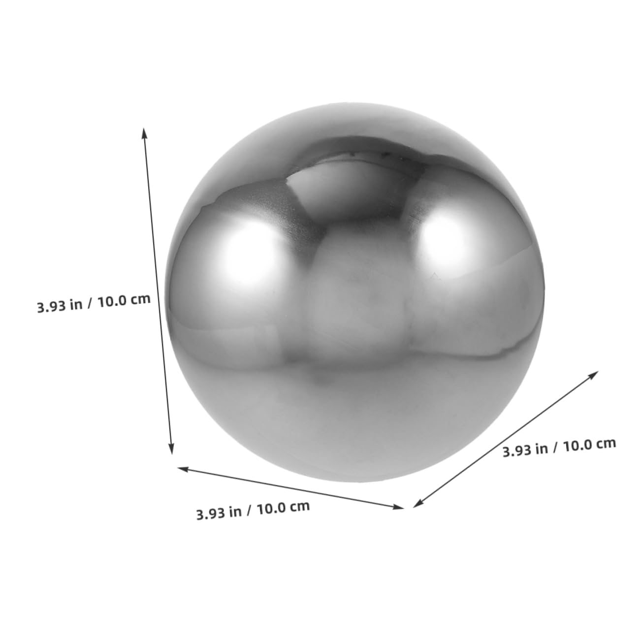 BESPORTBLE 5pcs Seamless Stainless Steel Balls Garden Gazing Balls Reflective Decor for Outdoor Spaces