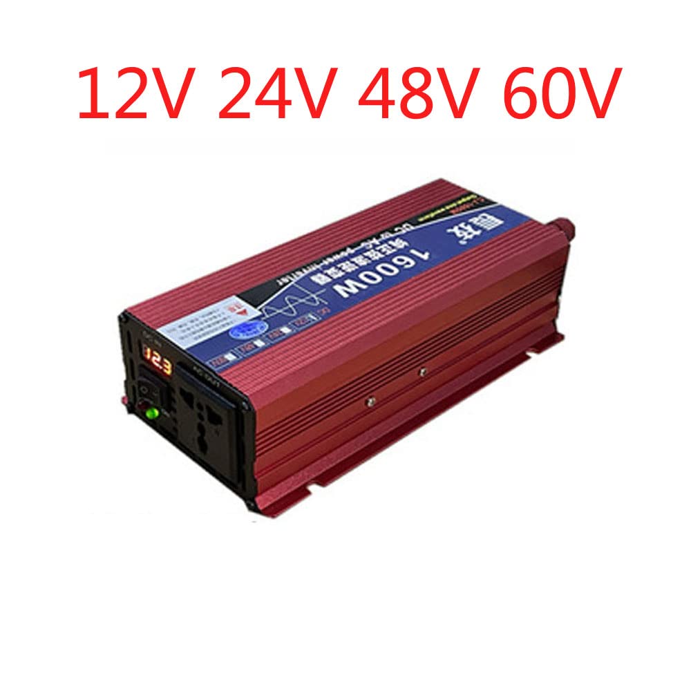 Falownik, Falownik sinusoidalny DC12V 24V 48V 70V do AC 220 1600W 3500W transformator konwerter mocy falownik solarny z wyświetlaczem LED